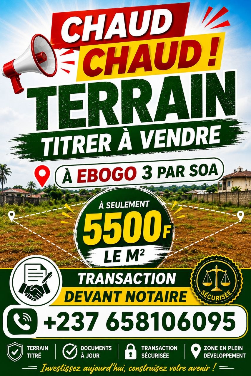 🏠 Achetez votre terrain, yaounde
